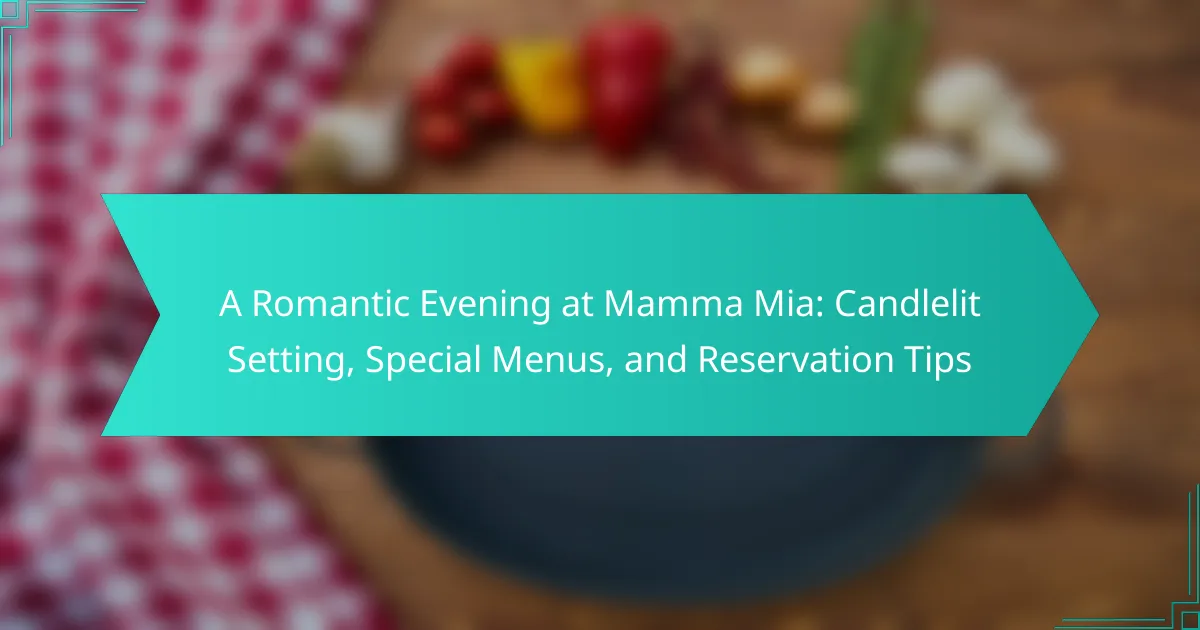 A Romantic Evening at Mamma Mia: Candlelit Setting, Special Menus, and Reservation Tips