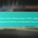 Historic Italian Restaurants in NYC: Legacy, Signature Dishes, and Notable Patrons