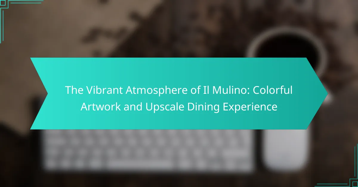 The Vibrant Atmosphere of Il Mulino: Colorful Artwork and Upscale Dining Experience