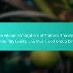 The Vibrant Atmosphere of Trattoria Trecolori: Community Events, Live Music, and Group Dining