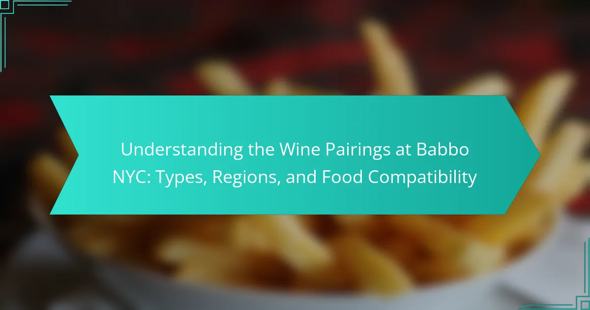 Understanding the Wine Pairings at Babbo NYC: Types, Regions, and Food Compatibility